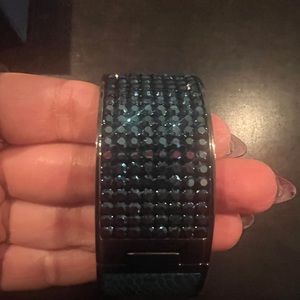 Brand new Swarovski Crystal and leather cuff bracelet